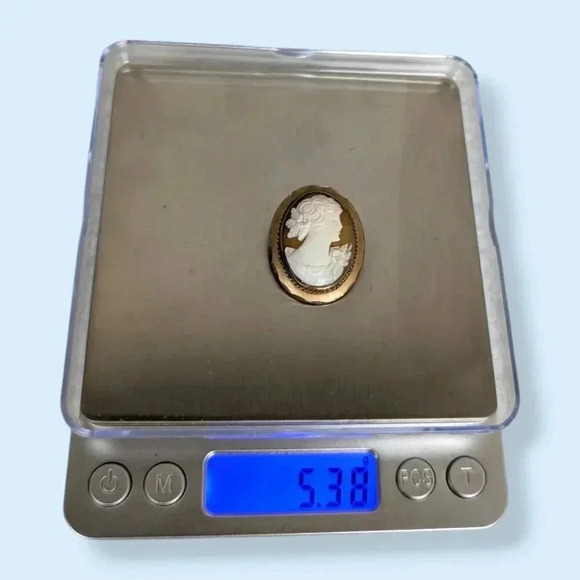 Vintage 12K GF Cameo Brooch - Picture 8 of 8